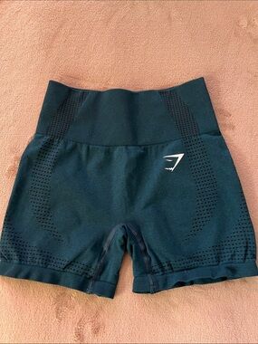 Gymshark Seamless High-Waist Bike Shorts - Teal Green